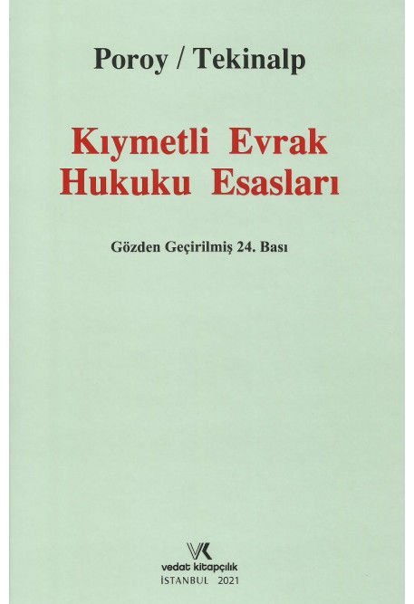 Kıymetli Evrak Hukuku Esasları