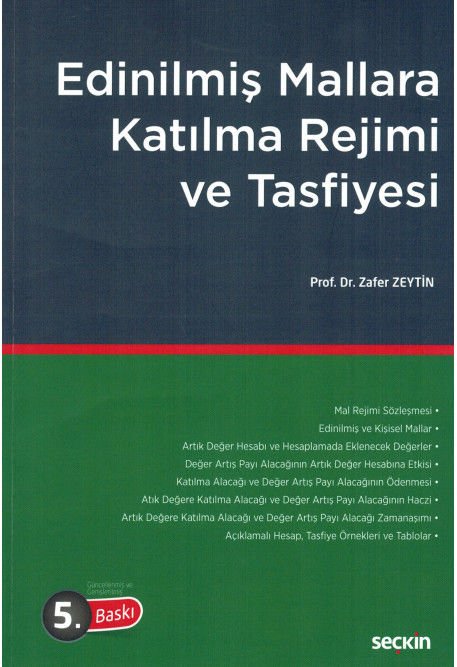 Edinilmiş Mallara Katılma Rejmi ve Tasfiyesi
