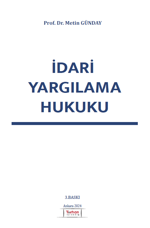 İDARİ YARGILAMA HUKUKU 3. BASKI