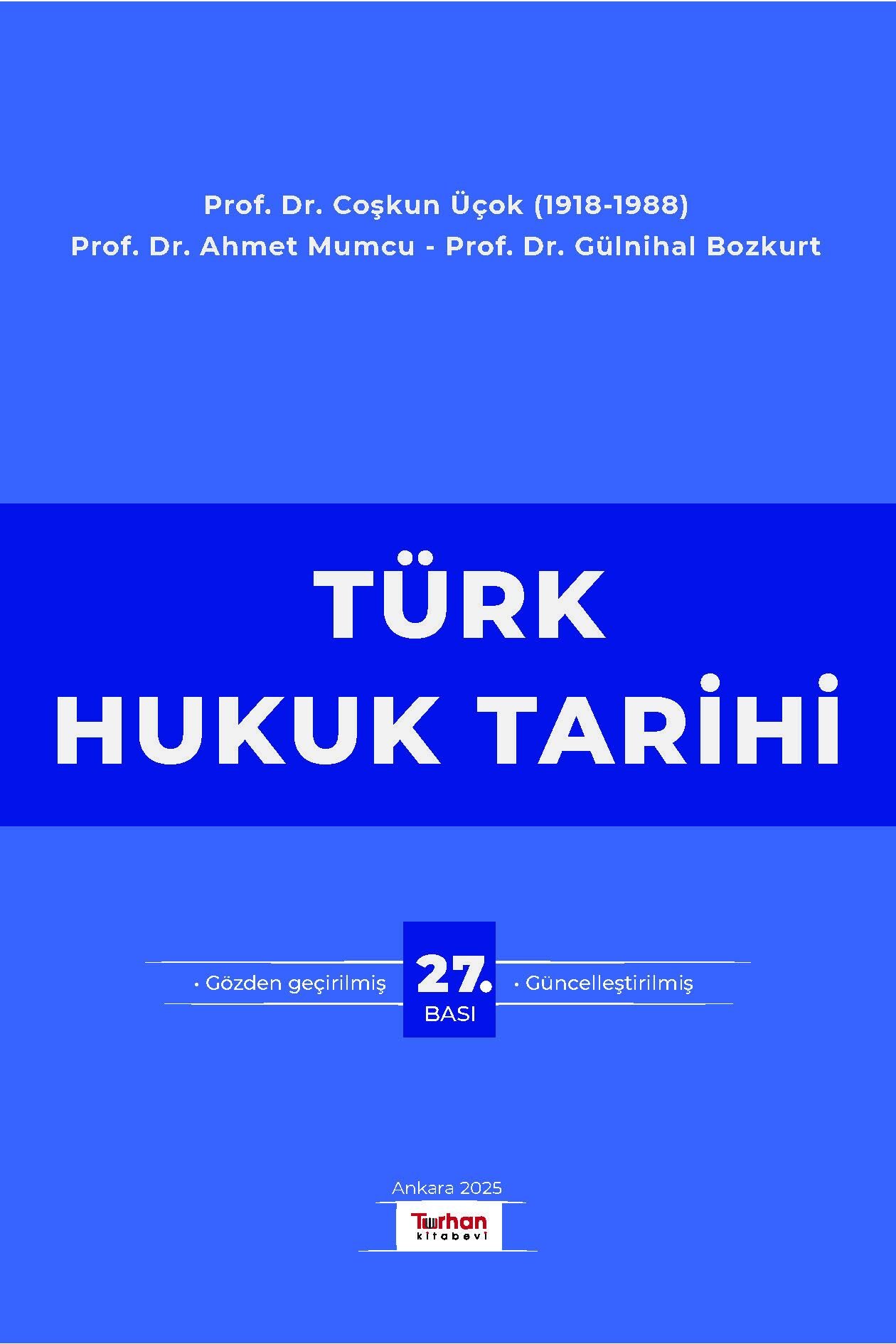 TÜRK HUKUK TARİHİ 27. BASKI 2025