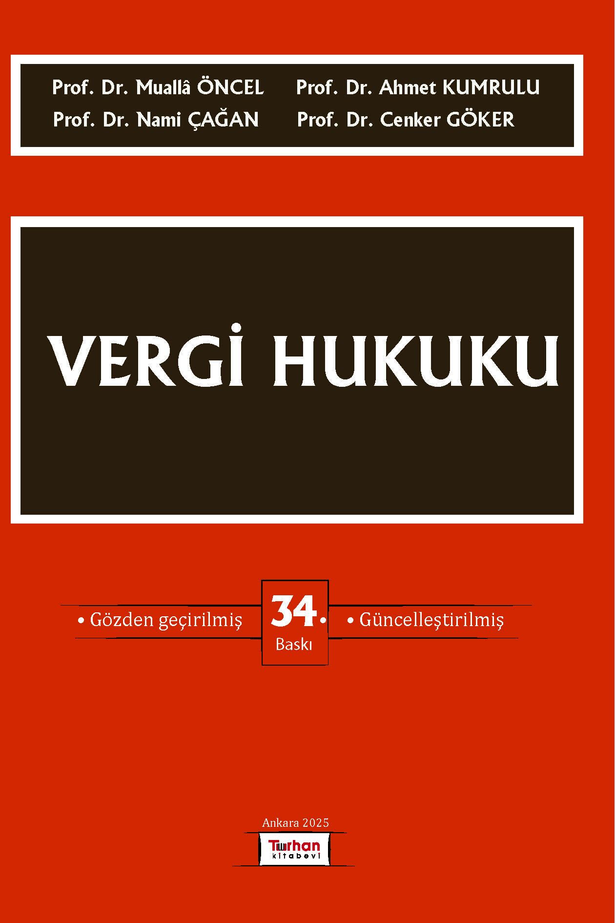 VERGİ HUKUKU 34. BASKI 2025