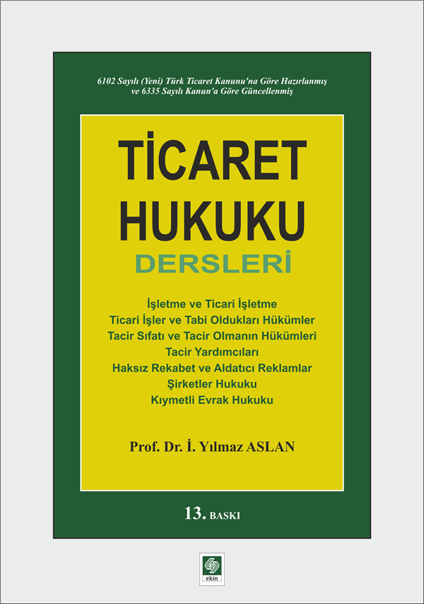 Ticaret Hukuku Dersleri